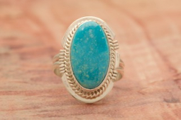 Genuine Kingman Turquoise Sterling Silver Ring